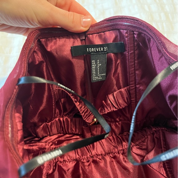 FOREVER 21 Red Strapless Dress - Picture 6 of 8